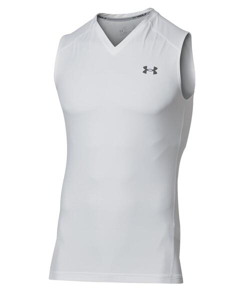 UNDER ARMOUR(アンダーアーマー)の「UAアイソチル フィッティド スリーブレス Vネックシャツ(ゴルフ/メンズ)(Tシャツ/カットソー・メンズ・ブラック/ホワイト・S/XXL/L/M/XL)」の13枚目の写真