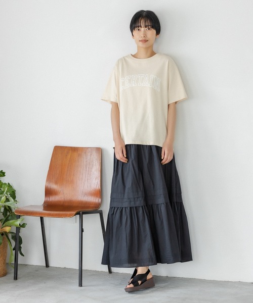 LEPSIM（レプシィム）の「ロゴプリントTシャツ　278301（Tシャツ/カットソー・レディース・オフホワイト/グレイッシュベージュ/ネイビー・FREE）」の19枚目の写真