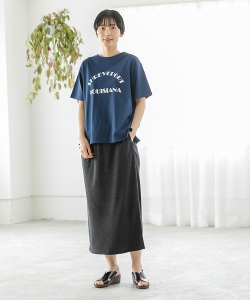 LEPSIM（レプシィム）の「ロゴプリントTシャツ　278301（Tシャツ/カットソー・レディース・オフホワイト/グレイッシュベージュ/ネイビー・FREE）」の21枚目の写真