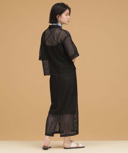 NANO universe（ナノユニバース）の「LB.03/ラッセルレースアイラインスカート（スカート・レディース・ブラック/ブラウン・Ⅰ/Ⅱ）」の9枚目の写真