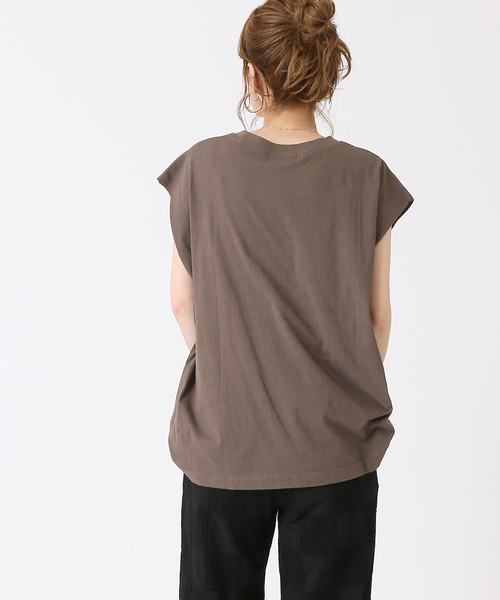 B.C STOCK（ベーセーストック）の「カレッジアーチロゴTシャツ（Tシャツ/カットソー・レディース・ベージュ/ブラック/ブルー系その他/ホワイト・FREE）」の8枚目の写真