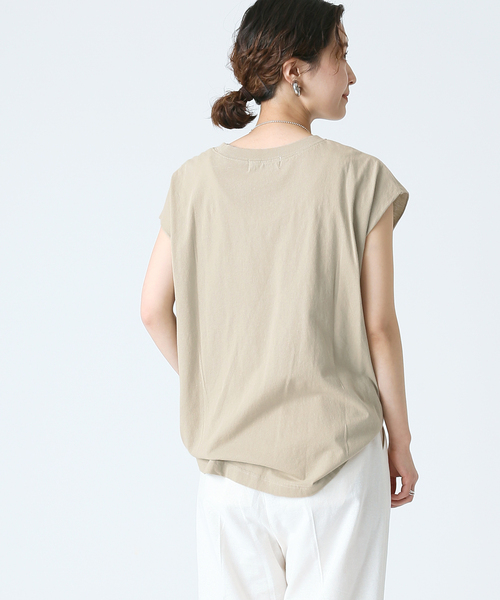 B.C STOCK（ベーセーストック）の「カレッジアーチロゴTシャツ（Tシャツ/カットソー・レディース・ベージュ/ブラック/ブルー系その他/ホワイト・FREE）」の18枚目の写真