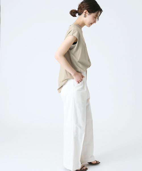 B.C STOCK（ベーセーストック）の「カレッジアーチロゴTシャツ（Tシャツ/カットソー・レディース・ベージュ/ブラック/ブルー系その他/ホワイト・FREE）」の19枚目の写真