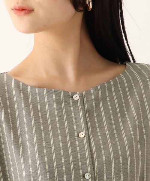 OPAQUE.CLIP（オペークドットクリップ）の「◆【CERCA/セルカ】ストライプシャツワンピース【WEB限定サイズ】（ワンピース・レディース・グレー系その他3/ホワイト系5・38/36/40）」の6枚目の写真