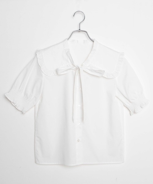 WEGO（ウィゴー）の「WEGO/フリル襟リボンタイブラウス（シャツ/ブラウス・レディース・ホワイト・FREE）」の13枚目の写真
