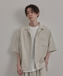 JUNRED | リネンライクオープンカラードレープシャツ(シャツ/ブラウス)