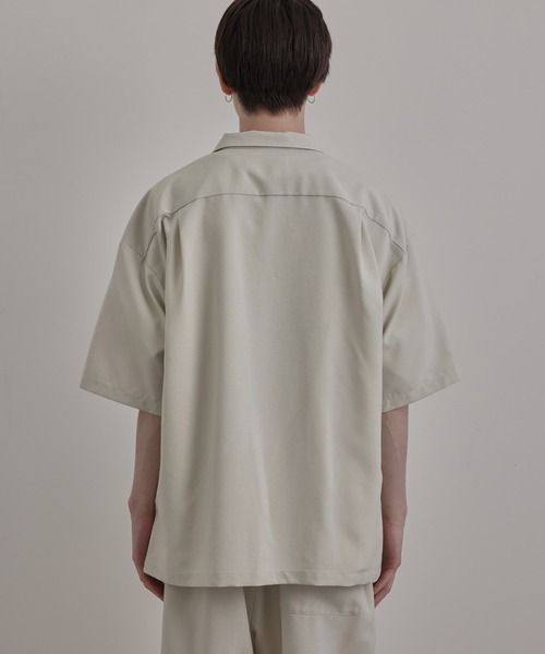 JUNRED（ジュンレッド）の「リネンライクオープンカラードレープシャツ（シャツ/ブラウス・メンズ・チャコールグレー/グリーン/キナリ・S/M/L）」の20枚目の写真