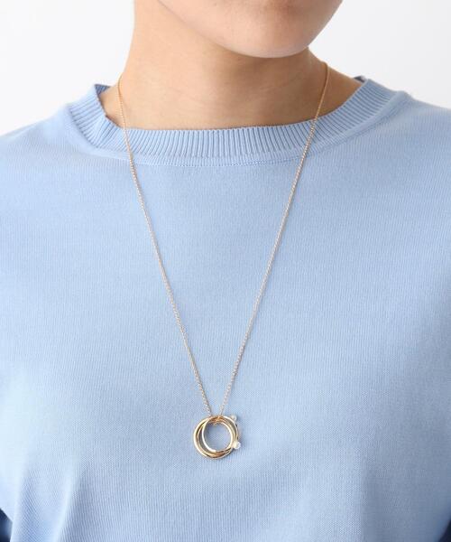 OPAQUE.CLIP(オペークドットクリップ)の「◆フェイクパール付リングネックレス(ネックレス・レディース・ゴールド系・00)」の2枚目の写真