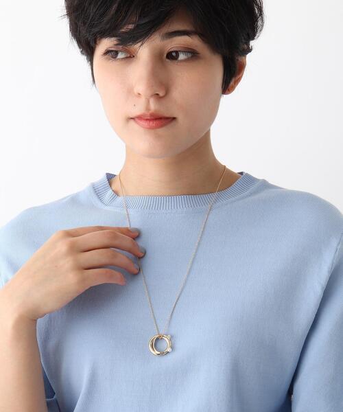 OPAQUE.CLIP(オペークドットクリップ)の「◆フェイクパール付リングネックレス(ネックレス・レディース・ゴールド系・00)」の3枚目の写真