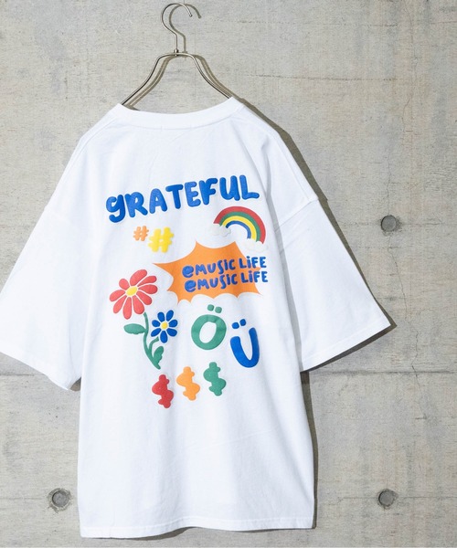 JOHN'S CLOSET（ジョンズクローゼット）の「【13】グラフィック発砲プリントTシャツ（Tシャツ/カットソー・メンズ・ブラック/ホワイト/ブルー/その他・MEDIUM/LARGE）」の7枚目の写真