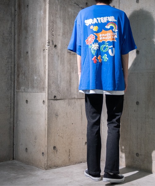 JOHN'S CLOSET（ジョンズクローゼット）の「【13】グラフィック発砲プリントTシャツ（Tシャツ/カットソー・メンズ・ブラック/ホワイト/ブルー/その他・MEDIUM/LARGE）」の13枚目の写真