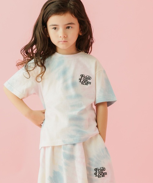 FRUIT OF THE LOOM（フルーツオブザルーム）の「【Fruit Of The Loom(フルーツオブザルーム)】タイダイトップス(KIDS)（Tシャツ/カットソー・キッズ・パープル/ピンク/ブルー・110cm/120cm/130cm/140cm）」の12枚目の写真