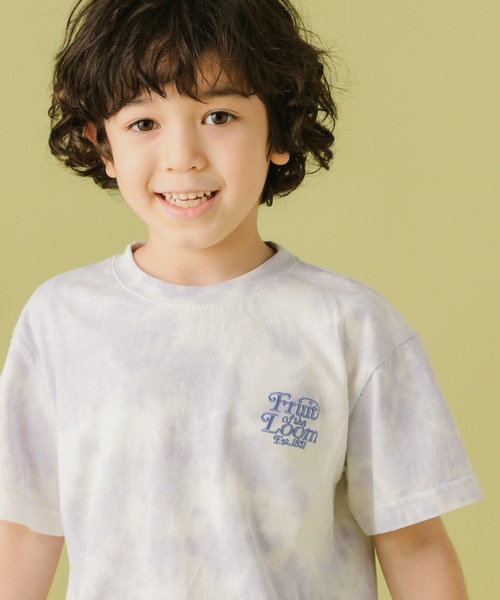 FRUIT OF THE LOOM（フルーツオブザルーム）の「【Fruit Of The Loom(フルーツオブザルーム)】タイダイトップス(KIDS)（Tシャツ/カットソー・キッズ・パープル/ピンク/ブルー・110cm/120cm/130cm/140cm）」の7枚目の写真