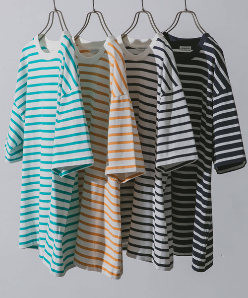 URBAN RESEARCH DOORS（アーバンリサーチドアーズ）の「クルーネックボーダーTシャツ（Tシャツ/カットソー・メンズ・ホワイト/ブルー系その他/イエロー/ネイビー・MEDIUM/LARGE）」の10枚目の写真