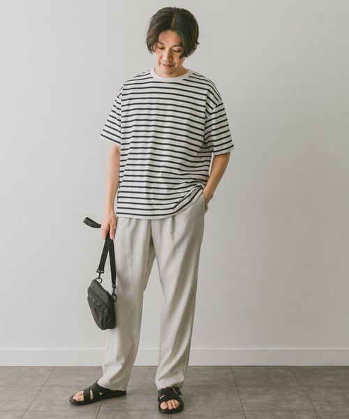 URBAN RESEARCH DOORS（アーバンリサーチドアーズ）の「クルーネックボーダーTシャツ（Tシャツ/カットソー・メンズ・ホワイト/ブルー系その他/イエロー/ネイビー・MEDIUM/LARGE）」の20枚目の写真