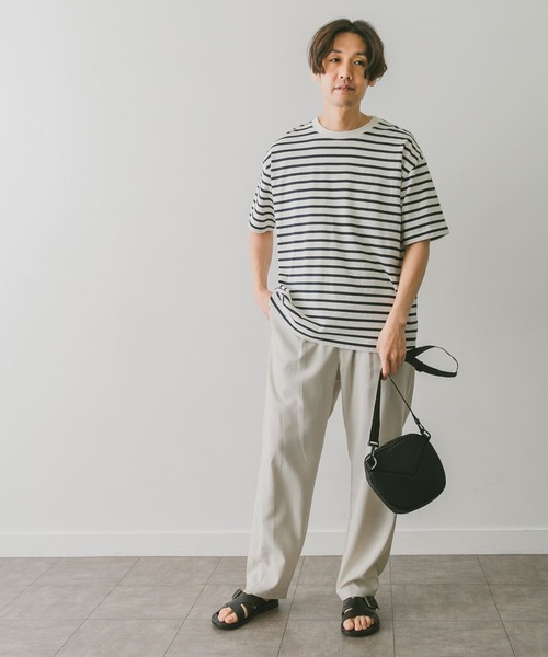 URBAN RESEARCH DOORS（アーバンリサーチドアーズ）の「クルーネックボーダーTシャツ（Tシャツ/カットソー・メンズ・ホワイト/ブルー系その他/イエロー/ネイビー・MEDIUM/LARGE）」の21枚目の写真