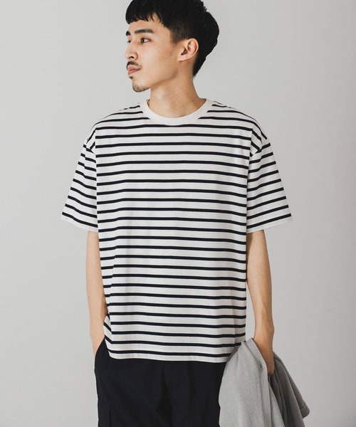 URBAN RESEARCH DOORS（アーバンリサーチドアーズ）の「クルーネックボーダーTシャツ（Tシャツ/カットソー・メンズ・ホワイト/ブルー系その他/イエロー/ネイビー・MEDIUM/LARGE）」の22枚目の写真