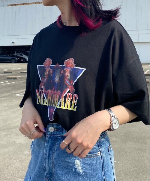 one way(ワンウェイ)の「ROCK BIG Tシャツ(Tシャツ/カットソー・レディース・ホワイト/チャコールグレー/ブラック/ホワイト系その他・FREE)」の3枚目の写真