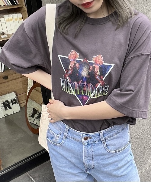 one way(ワンウェイ)の「ROCK BIG Tシャツ(Tシャツ/カットソー・レディース・ホワイト/チャコールグレー/ブラック/ホワイト系その他・FREE)」の5枚目の写真