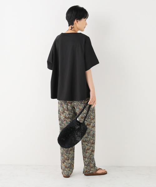 FRAMeWORK(フレームワーク)の「ハイゲージラグランビッグTシャツ(Tシャツ/カットソー・レディース・ホワイト/ブラック/ブラック系その他・FREE)」の4枚目の写真