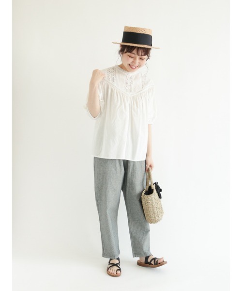 Samansa Mos2(サマンサ モスモス)の「【クールコットン】柄アソートテーパードパンツ(その他パンツ・レディース・ブラック/ベージュ/カーキ/モカ/チャコール/キナリ・フリ-)」の20枚目の写真