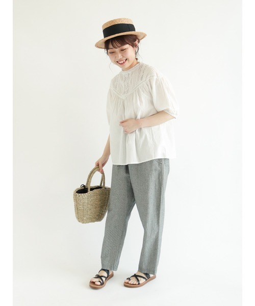 Samansa Mos2(サマンサ モスモス)の「【クールコットン】柄アソートテーパードパンツ(その他パンツ・レディース・ブラック/ベージュ/カーキ/モカ/チャコール/キナリ・フリ-)」の21枚目の写真