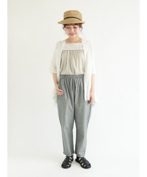 Samansa Mos2(サマンサ モスモス)の「【クールコットン】柄アソートテーパードパンツ(その他パンツ・レディース・ブラック/ベージュ/カーキ/モカ/チャコール/キナリ・フリ-)」の22枚目の写真