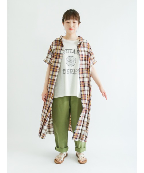 Samansa Mos2(サマンサ モスモス)の「【クールコットン】柄アソートテーパードパンツ(その他パンツ・レディース・ブラック/ベージュ/カーキ/モカ/チャコール/キナリ・フリ-)」の12枚目の写真