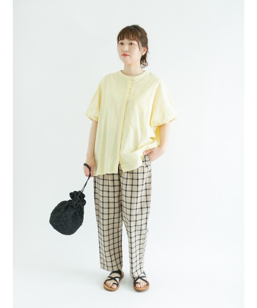 Samansa Mos2(サマンサ モスモス)の「【クールコットン】柄アソートテーパードパンツ(その他パンツ・レディース・ブラック/ベージュ/カーキ/モカ/チャコール/キナリ・フリ-)」の10枚目の写真