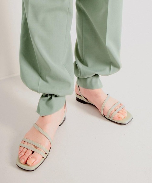 CIRCLE(サークル)の「【CIACLE】Strap sandal(サンダル・レディース・ブラック/ライトグリーン系・38/37/36)」の5枚目の写真