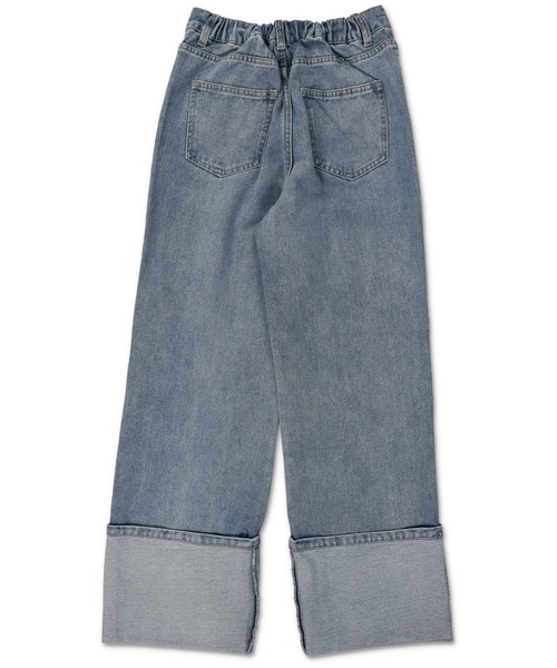 SPINNS(スピンズ)の「ロールアップ デニムストレートパンツ(デニムパンツ・レディース・インディゴブルー/ブルー・ONESIZE)」の12枚目の写真