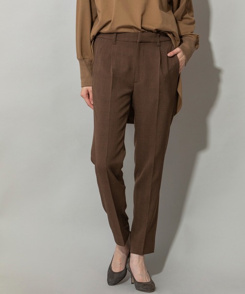 Munich（ミューニック）の「リラックスツイードストレッチチェックテーパードパンツ（スラックス・レディース・ブラック/グレー/ブラウン・XS/S/M）」の15枚目の写真