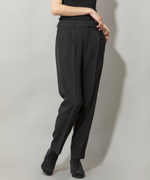 Munich（ミューニック）の「リラックスツイードストレッチチェックテーパードパンツ（スラックス・レディース・ブラック/グレー/ブラウン・XS/S/M）」の9枚目の写真