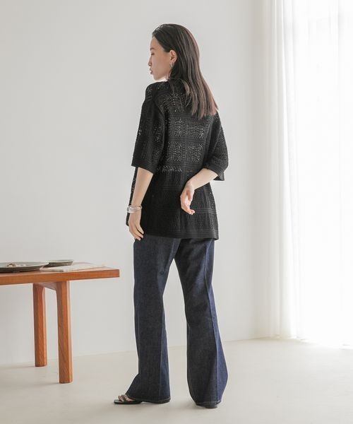 LOWRYS FARM(ローリーズファーム)の「CONEフレアデニムパンツ 296208(デニムパンツ・レディース・ブルー/ワンウォッシュ/ブルー系その他・SMALL/LARGE/MEDIUM)」の7枚目の写真