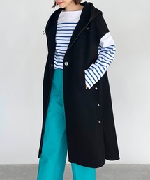 LUGIVA | ダンボールニットフード付きロングベスト(ベスト)