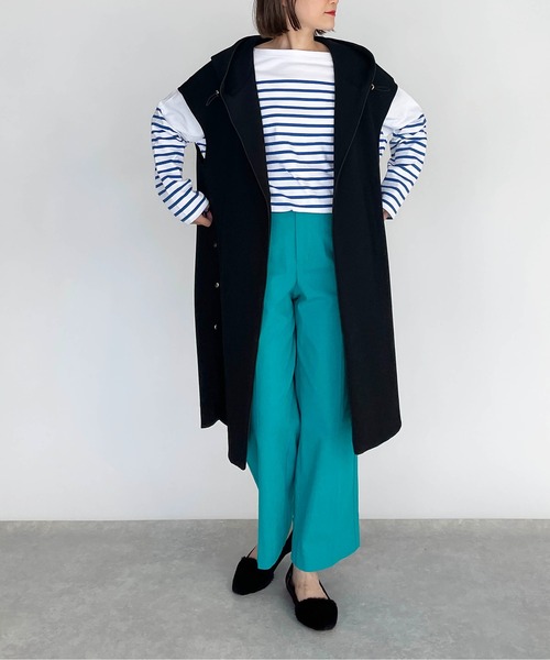 LUGIVA(ルギヴァ)の「ダンボールニットフード付きロングベスト(ベスト・レディース・ブラック・M)」の10枚目の写真