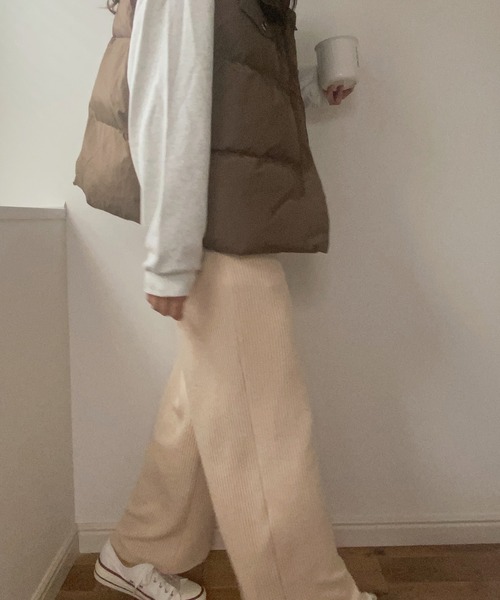 LAUIR（ラウアー）の「リブフロントリボンパンツ（その他パンツ・レディース・ブラック/グレー/アイボリー・MEDIUM/LARGE）」の11枚目の写真