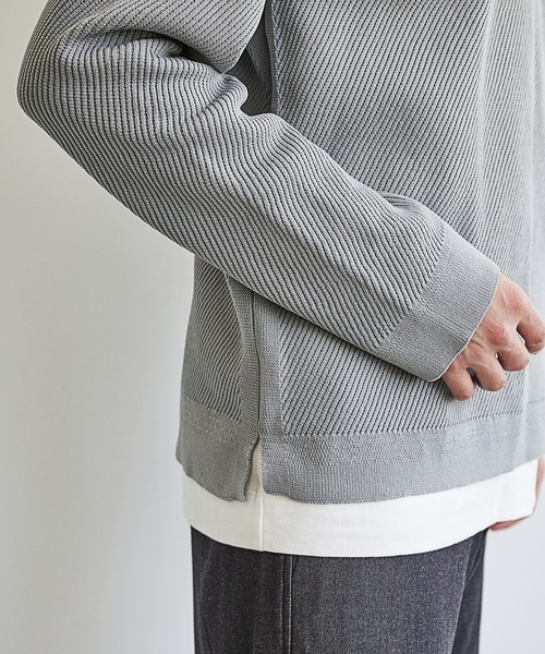 UNION STATION（ユニオンステーション）の「12Gアンサンブルクルーネックニット/セットアイテム/マシンウォッシャブル（ニット/セーター・メンズ・ベージュ/グレー/ネイビー/カーキ・M/LL/L）」の10枚目の写真