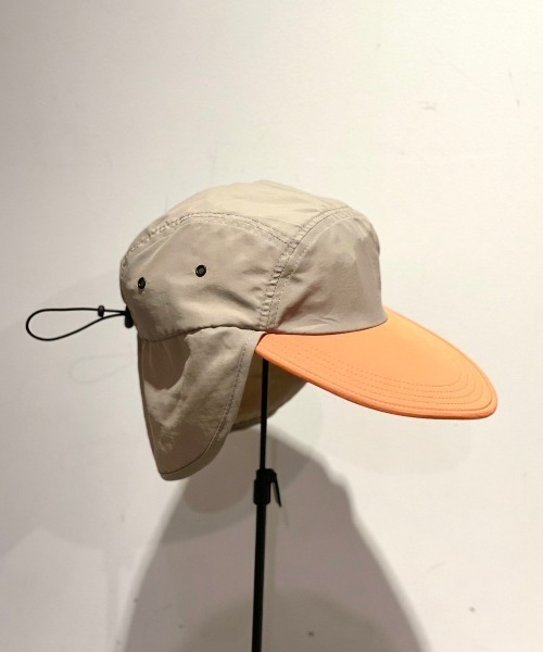 BEAVER(ビーバー)の「FAZZRA/ファズラ NYLON EAR CAP ナイロンイヤーキャップ(キャップ・メンズ・ブラック/ベージュ/ネイビー/ターコイズブルー系・F)」の7枚目の写真