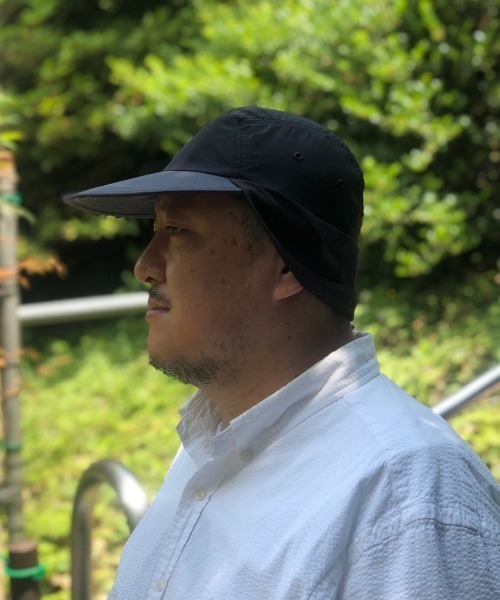 BEAVER(ビーバー)の「FAZZRA/ファズラ NYLON EAR CAP ナイロンイヤーキャップ(キャップ・メンズ・ブラック/ベージュ/ネイビー/ターコイズブルー系・F)」の11枚目の写真