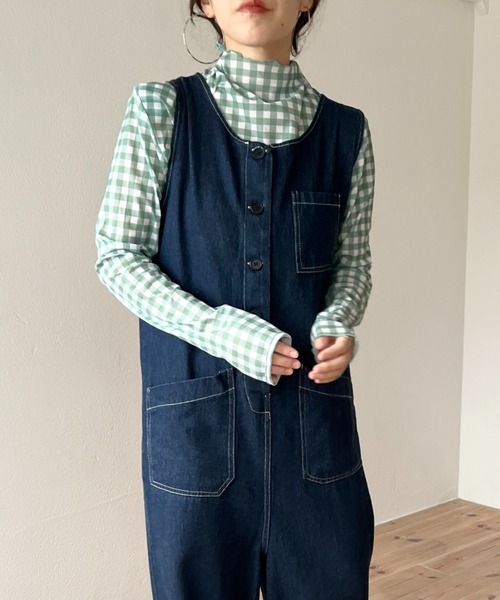wee9s（ウィークス）の「buddy denim all in one / 365日いつでも相棒デニムオールインワン（サロペット/オーバーオール・レディース・ブルー・FREE）」の18枚目の写真