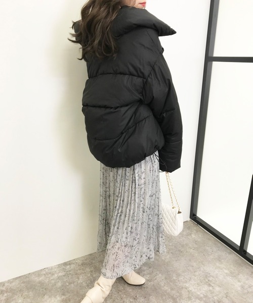 INGNI イング ダウンジャケット ビッグカラー ブラック Mサイズ INGNI イング ダウンジャケット ビッグカラー ブラック Mサイズ