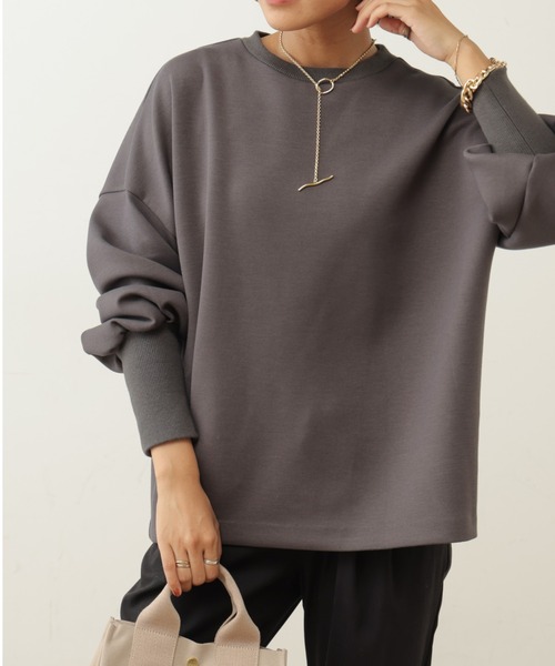 OUVRAGE CLASSE（ウヴラージュクラス）の「袖ボリュームプルオーバー（Tシャツ/カットソー・レディース・オフホワイト/チャコールグレー/ダークグレー・FREE）」の18枚目の写真