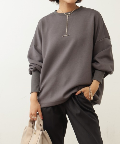 OUVRAGE CLASSE（ウヴラージュクラス）の「袖ボリュームプルオーバー（Tシャツ/カットソー・レディース・オフホワイト/チャコールグレー/ダークグレー・FREE）」の22枚目の写真