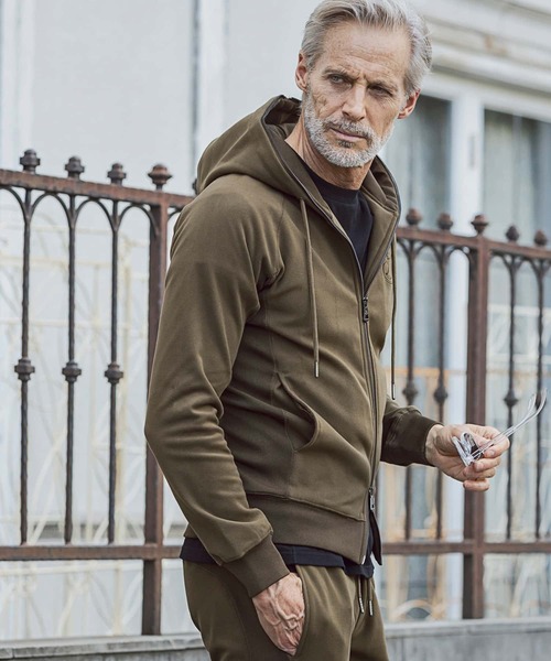 1PIU1UGUALE3 ジップパーカー 1PIU1UGUALE3 RELAX】KNIT ZIP P/Kニットジップパーカー