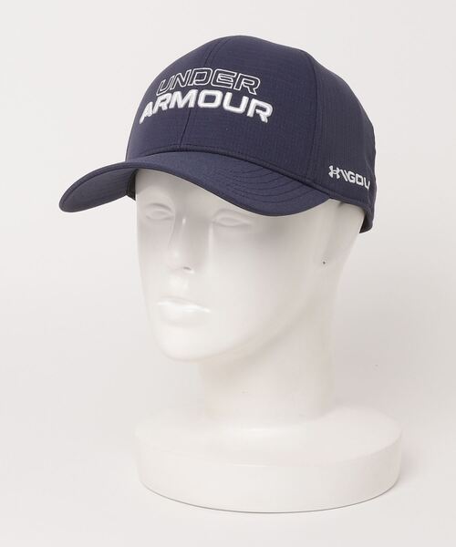 UNDER ARMOUR（アンダーアーマー）の「UAジョーダン・スピース ツアー アジャスタブル ハット（ゴルフ/メンズ）（ハット・メンズ・ホワイト/ネイビー×ホワイト・L-XL）」の2枚目の写真