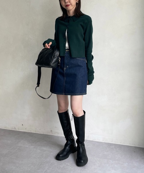 CAPRICIEUX LE'MAGE（カプリシューレマージュ）の「【Lee/リー】ミニデニムスカート（デニムスカート・レディース・ブラック/ネイビー・S）」の18枚目の写真