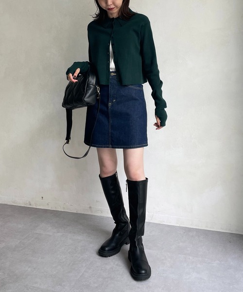 CAPRICIEUX LE'MAGE（カプリシューレマージュ）の「【Lee/リー】ミニデニムスカート（デニムスカート・レディース・ブラック/ネイビー・S）」の19枚目の写真