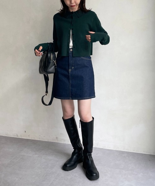 CAPRICIEUX LE'MAGE（カプリシューレマージュ）の「【Lee/リー】ミニデニムスカート（デニムスカート・レディース・ブラック/ネイビー・S）」の20枚目の写真