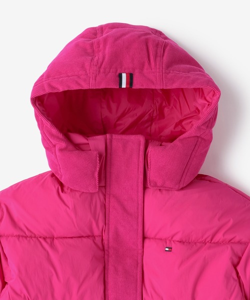 TOMMY HILFIGER(トミーヒルフィガー)の「GIRLS ミックスドパファージャケット(ダウンジャケット/コート・キッズ・ピンク・100cm/90cm/110cm/120cm)」の5枚目の写真